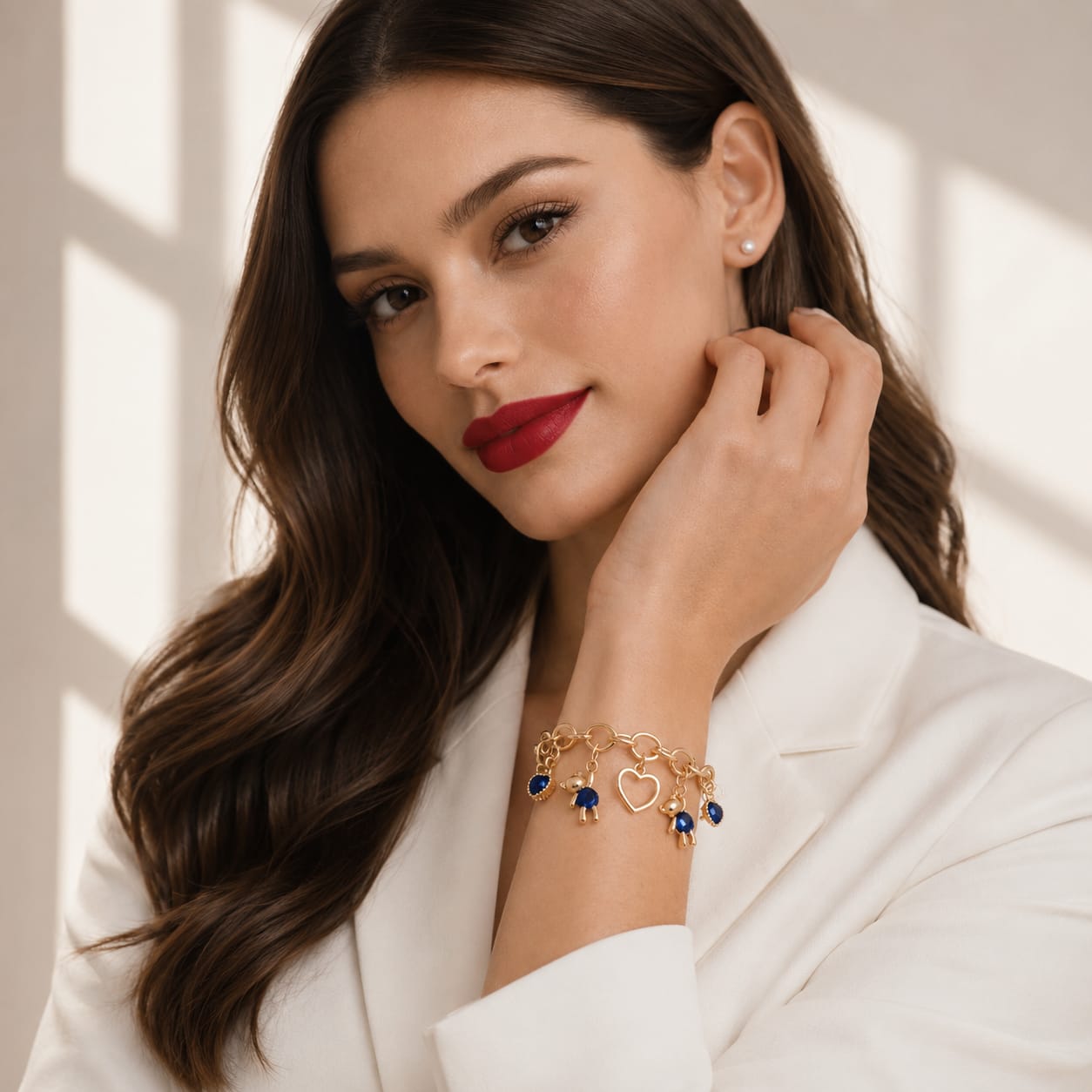 Pulsera Corazón Zafiro