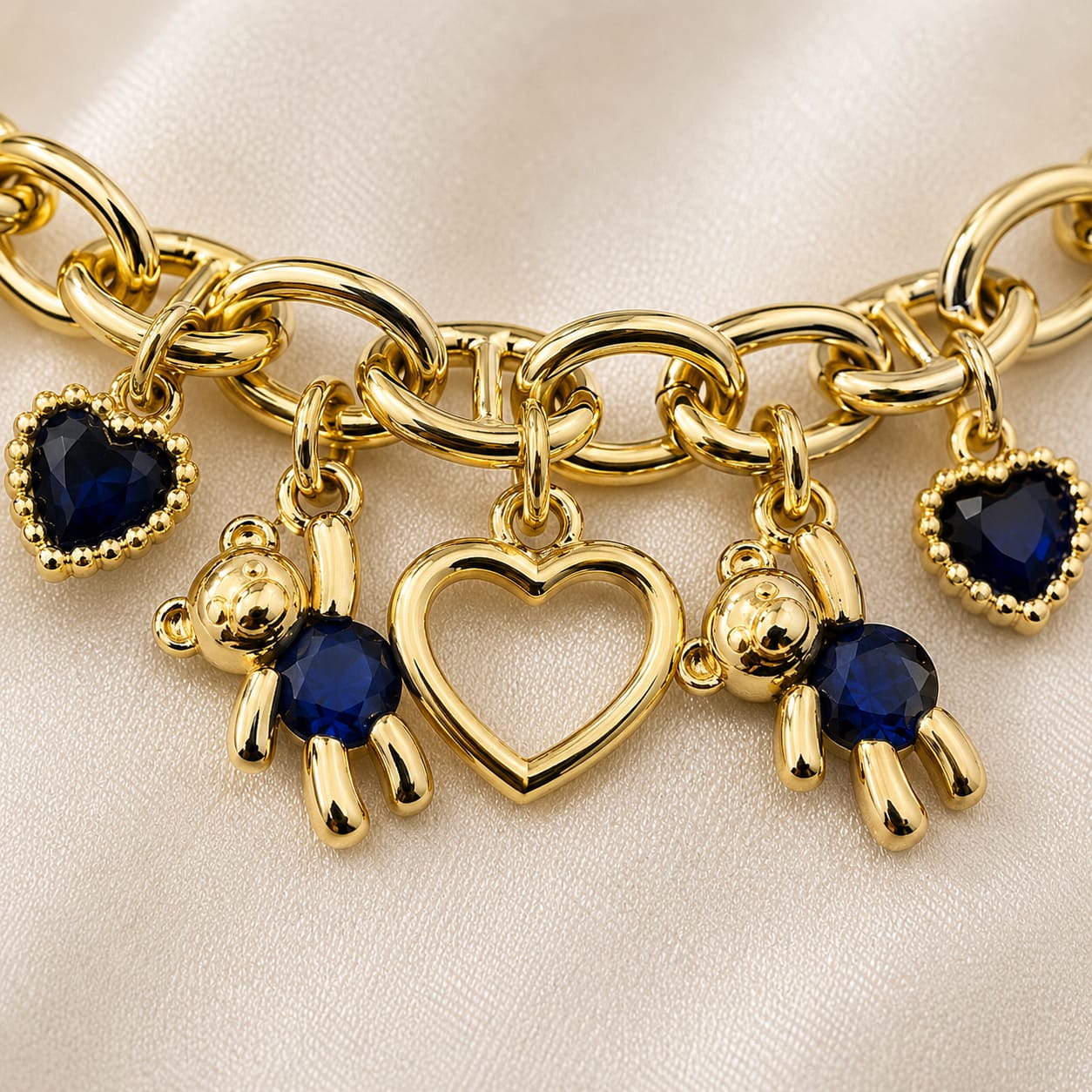 Pulsera Corazón Zafiro