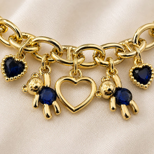 Pulsera Corazón Zafiro