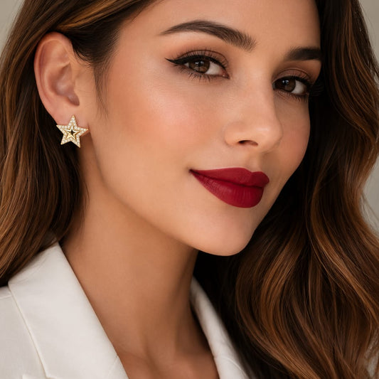 Aretes Estrella Dorada